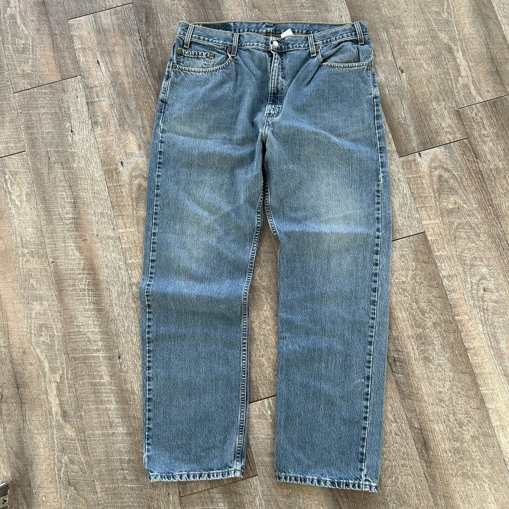 Vintage 90s Levi's 505 Red Tab Jeans Made in USA Medium Wash 38x32 country